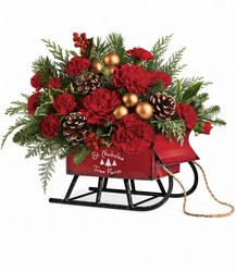 Teleflora's Vintage Sleigh Bouquet from Victor Mathis Florist in Louisville, KY